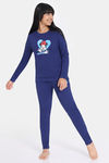 Zivame Girls Disney Knit Cotton Pyjama Set - Bellwether Blue — thumbnail 2